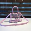 델보 브리앙 X-ray PVC Mini 핑크 토트백 