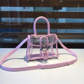 델보 브리앙 X-ray PVC Mini 핑크 토트백 